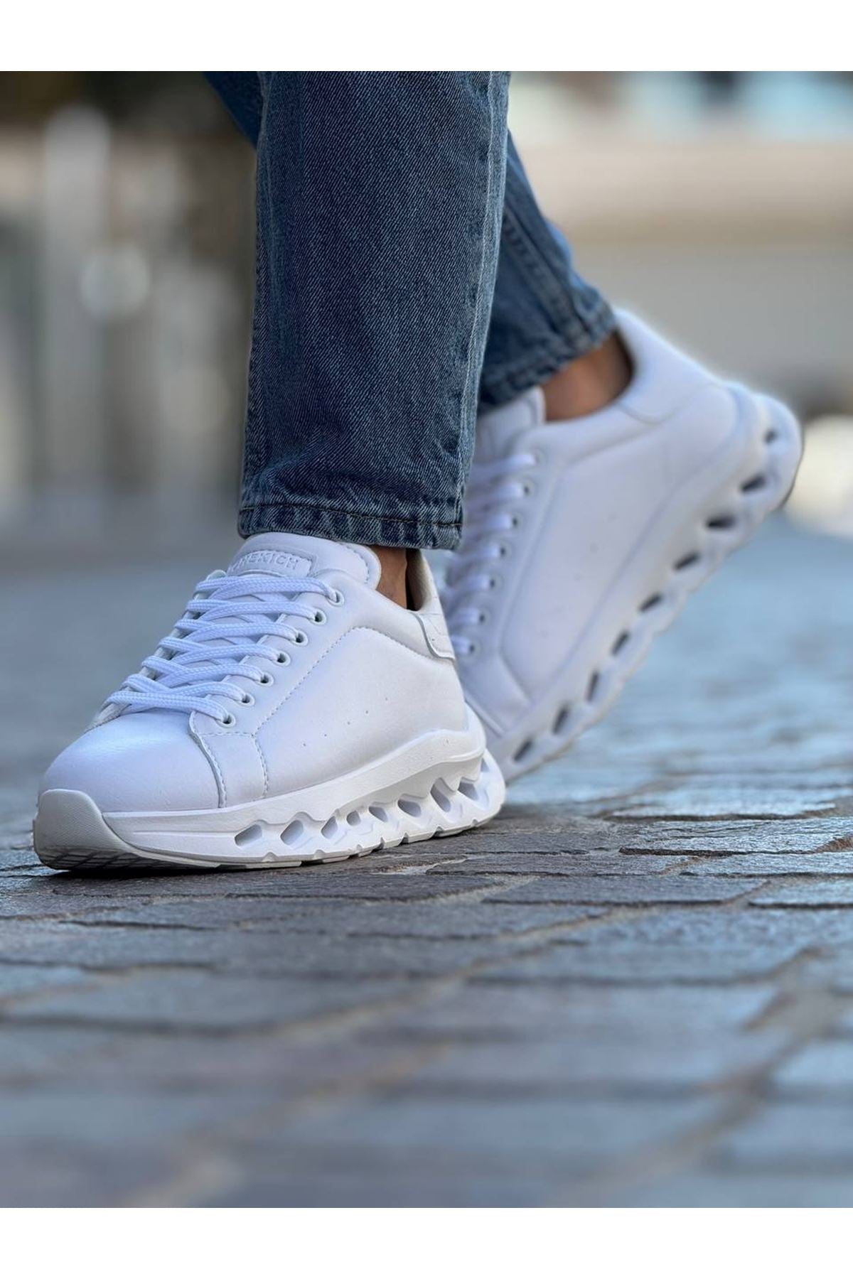ZRC2533 Premium Özel Taban Erkek Beyaz Sneaker