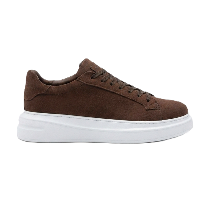 ZRC2623 - Yüksek Kalite Luxen Kalın Taban Süet Erkek Sneaker Acı Kahve