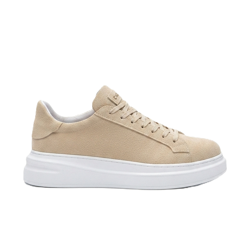 ZRC2623 - Yüksek Kalite Luxen Kalın Taban Süet Erkek Sneaker Bej