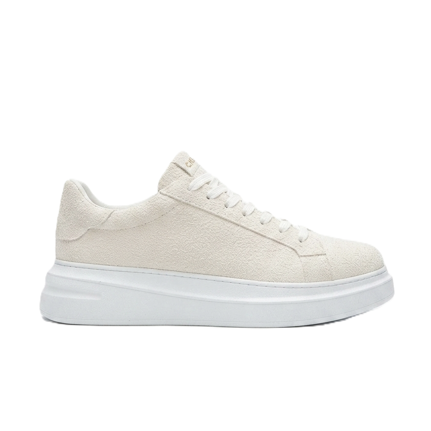 ZRC2623 - Yüksek Kalite Luxen Kalın Taban Süet Erkek Sneaker Beyaz