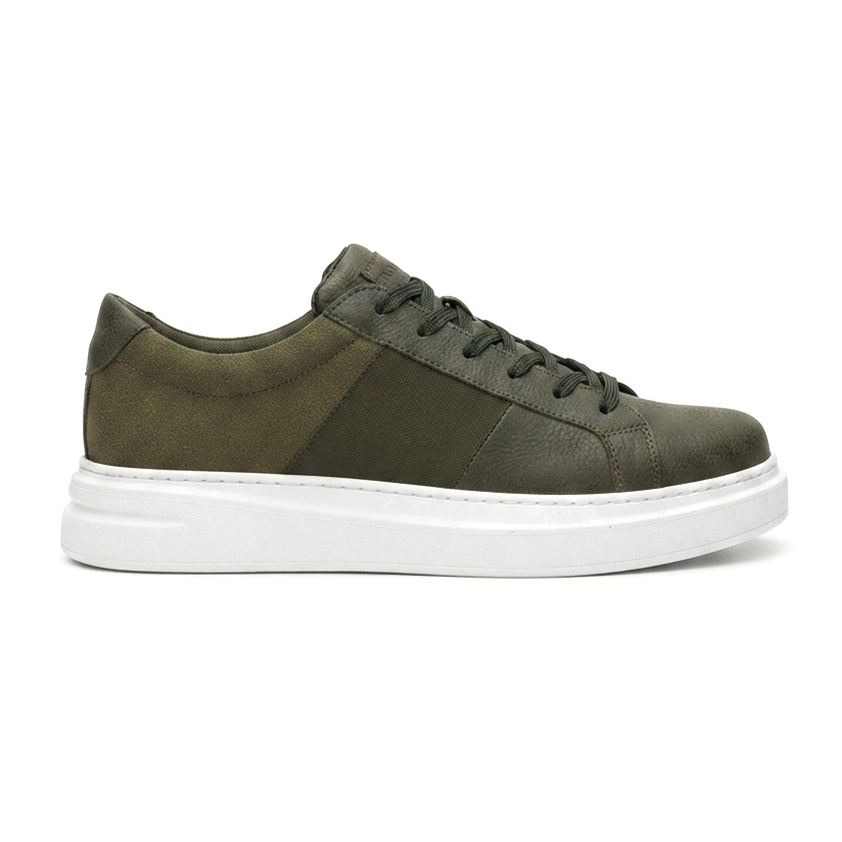 ZRC2627 - Veloura Kalın Taban Bağcıklı Erkek Haki Sneaker