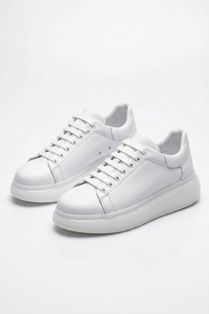 ZRC295 Yüksek Kalite Air Kalın Taban Erkek Sneaker Beyaz