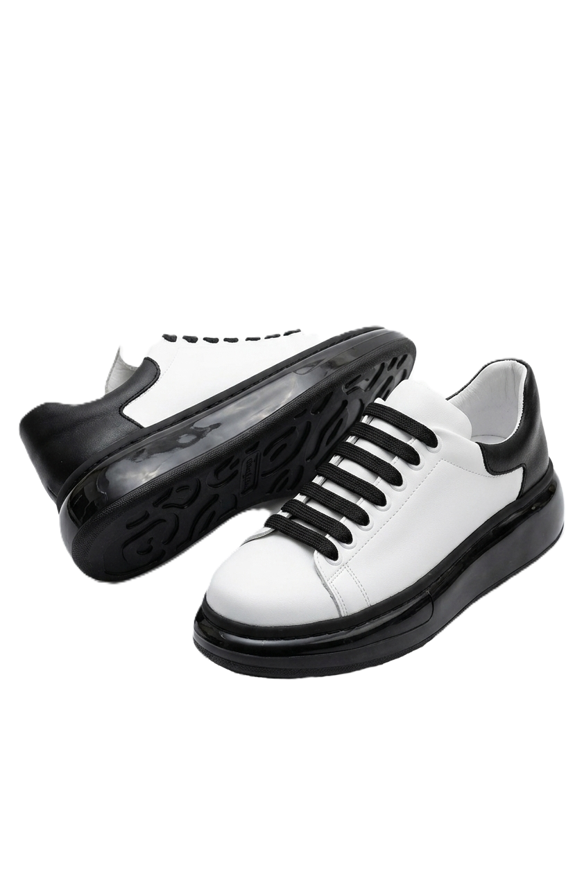 ZRC295 Yüksek Kalite Air Kalın Taban Erkek Sneaker Beyaz Siyah Siyah
