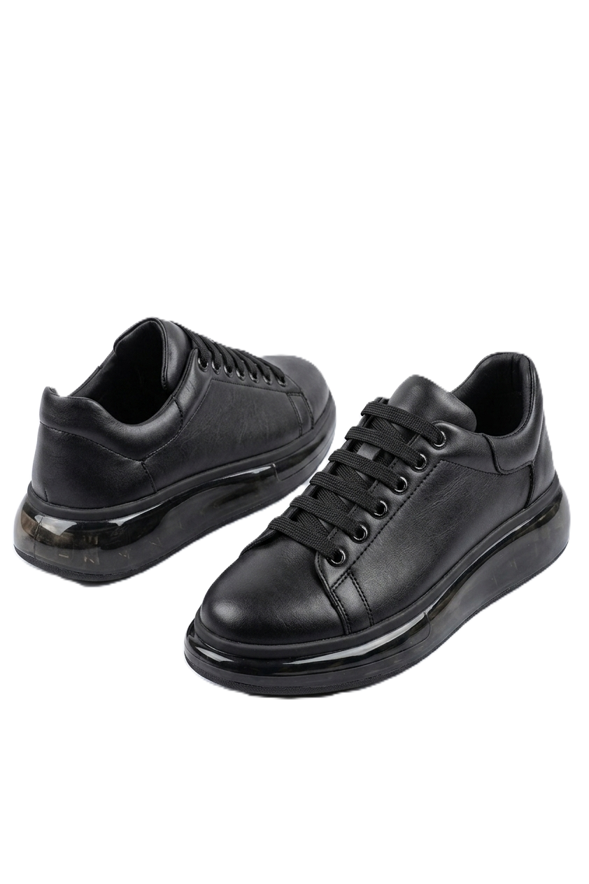 ZRC295 Yüksek Kalite Air Kalın Taban Erkek Sneaker Siyah