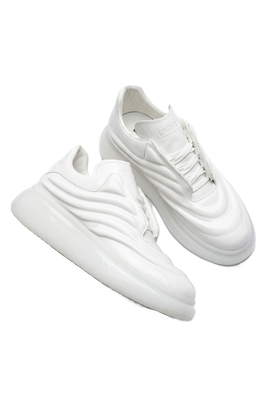 ZRC295I Yüksek Taban Özel Malzeme Erkek Sneaker Beyaz