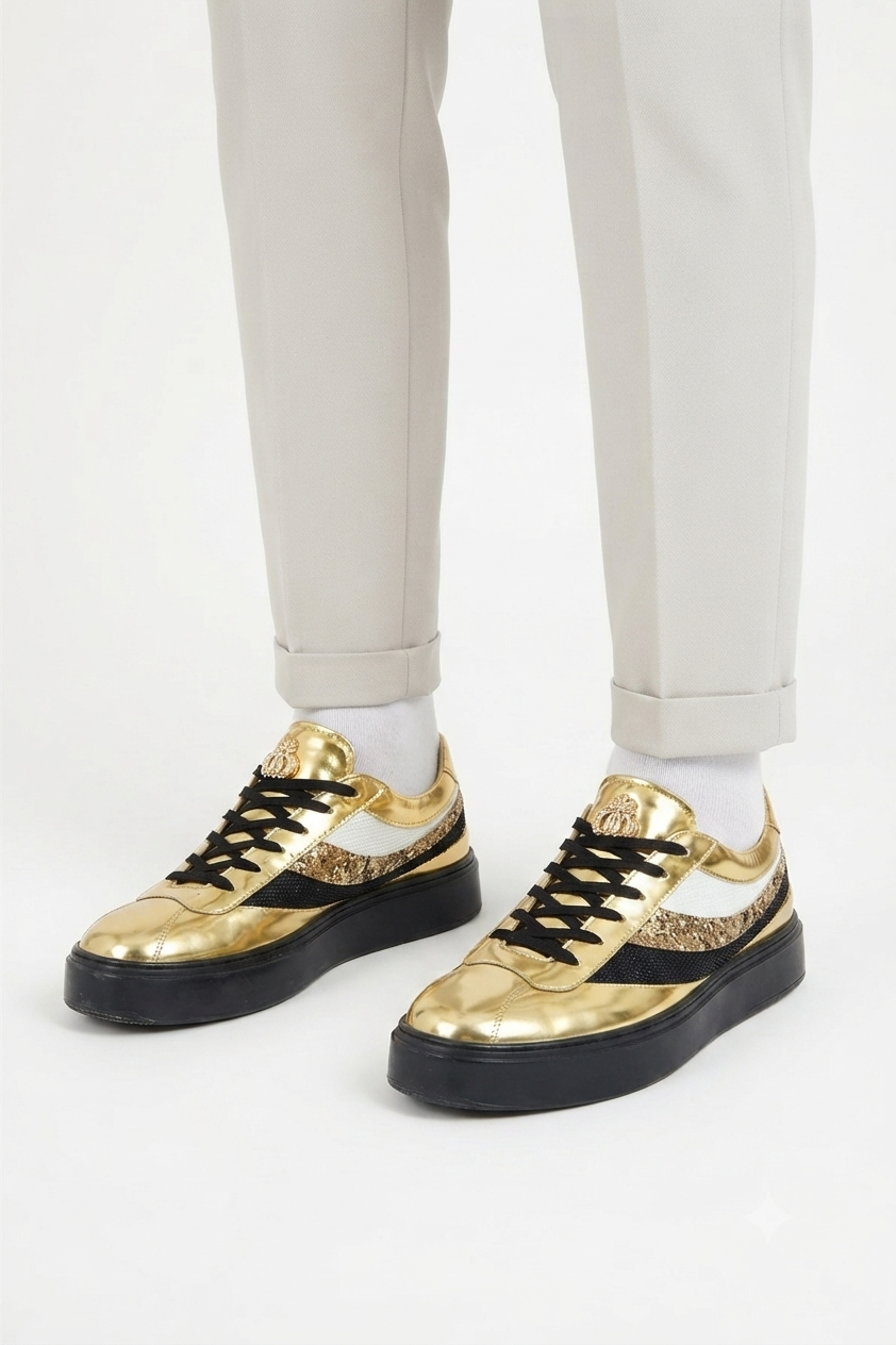 ZRC975 Exclusive Tarz Vip Erkek Sneaker Altın