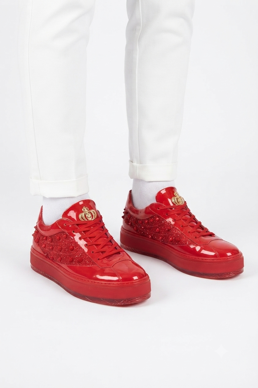 ZRC975 Exclusive Tarz Vip Erkek Sneaker Kırmızı