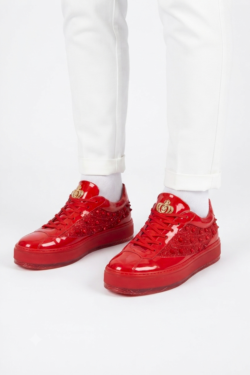 ZRC975 Exclusive Tarz Vip Erkek Sneaker Kırmızı