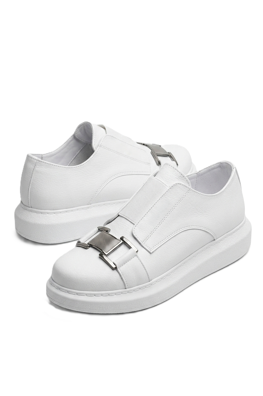 ZRCX297 Premium Erkek Lastikli Ortopedik Sneaker Beyaz