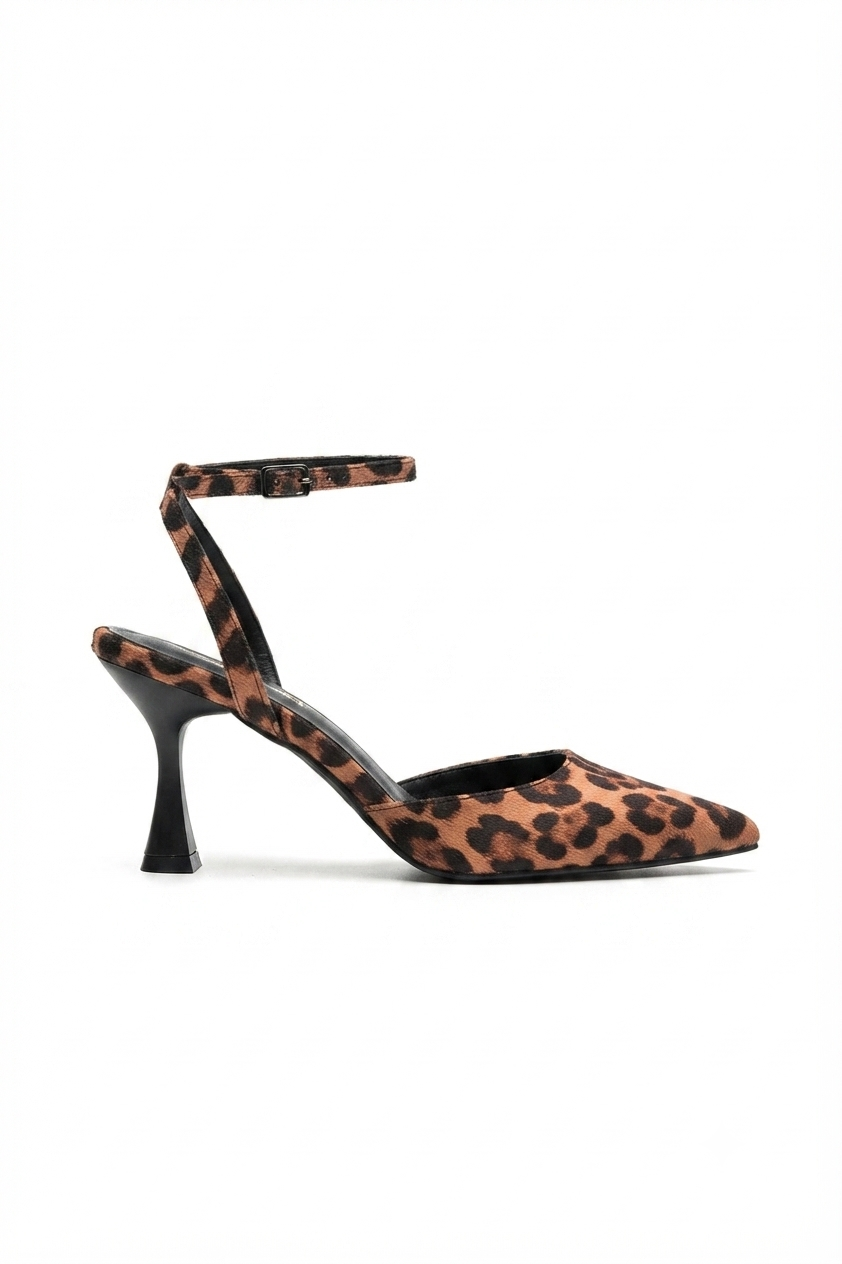 ZRİN-004 Leopar Günlük 7 cm Topuklu Ayakkabı