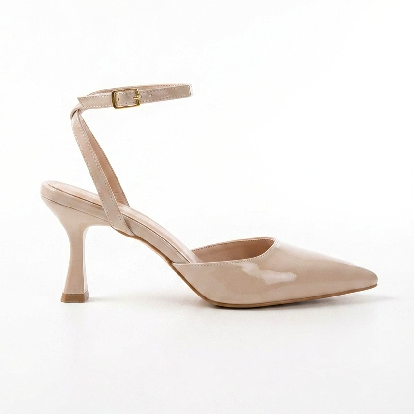 ZRİN-004 Ten Rugan Günlük 7 cm Topuklu Ayakkabı