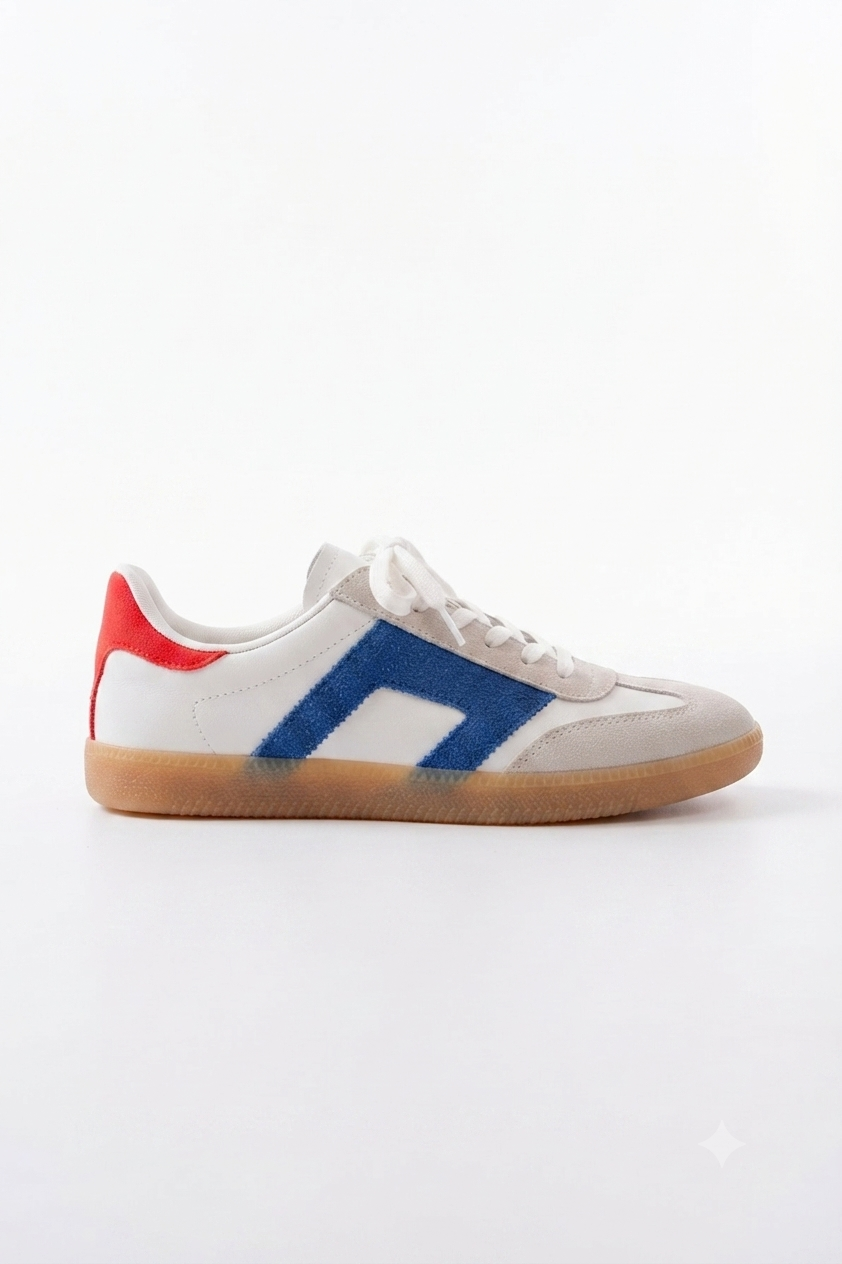 ZRİN-5007 Premium Beyaz Garni Bağcıklı Kadın Sneaker