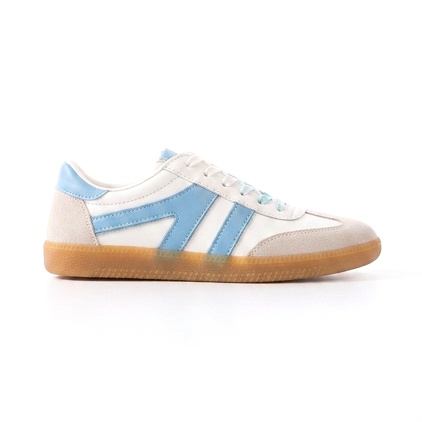 ZRİN-6005 Premium Mavi Bağcıklı Termo Taban Günlük Kadın Sneaker