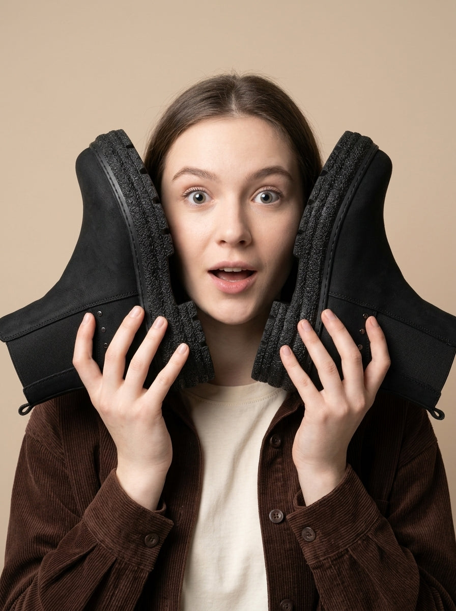 ZRİN-749-2005 Premium Black Emerald Flat-Heeled Elasticated Women's Everyday Boots