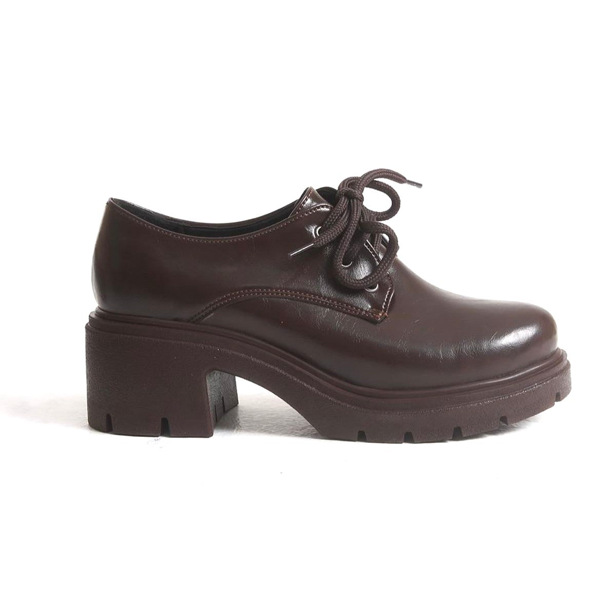 ZRİN-K-707 Premium Kahve Kırışık Rugan Ortopedik Tabanlı Bağcıklı Loafer