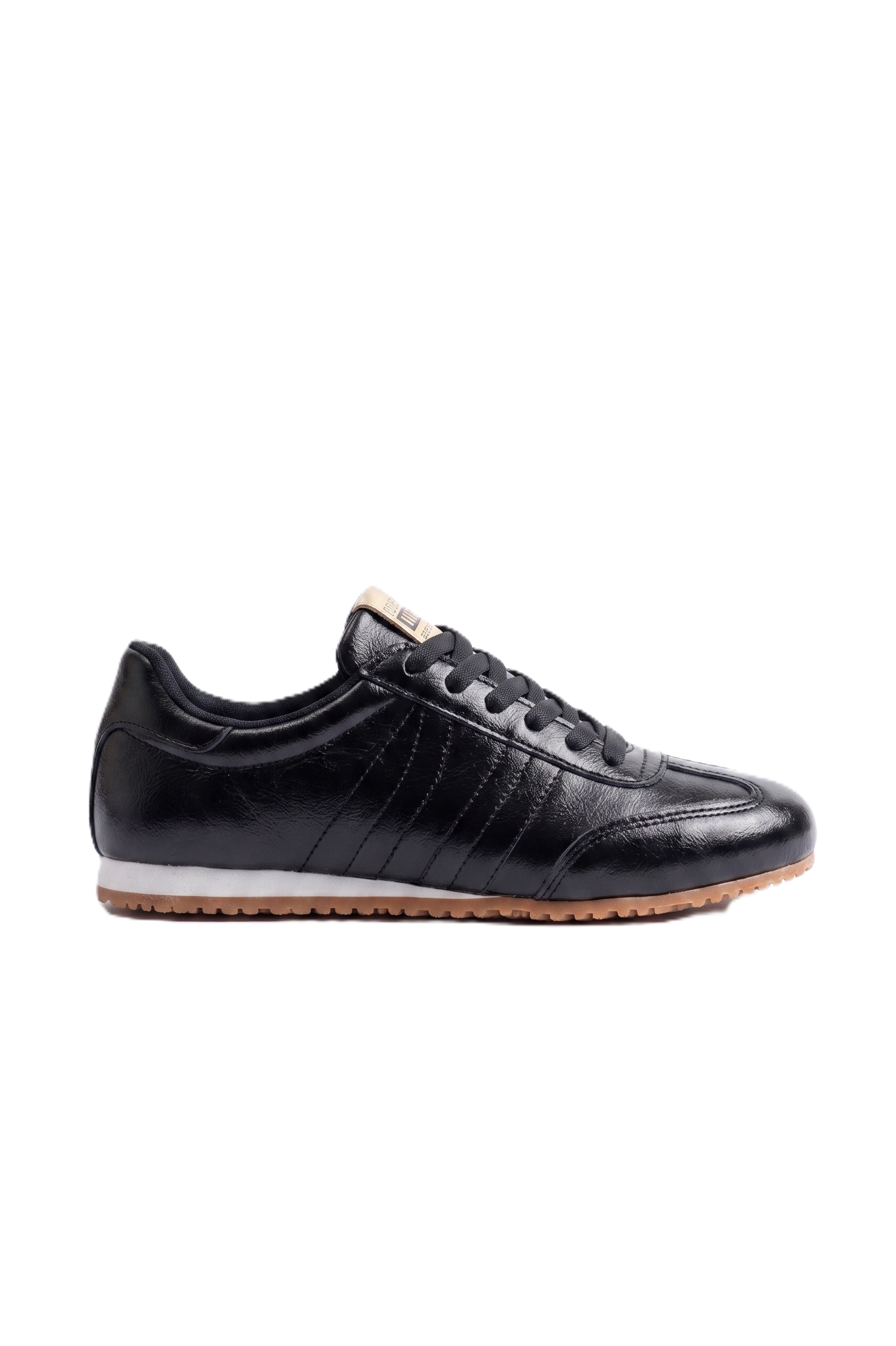 ZRİNM-1009 Premium Siyah Rugan Bağcıklı Kadın Sneaker