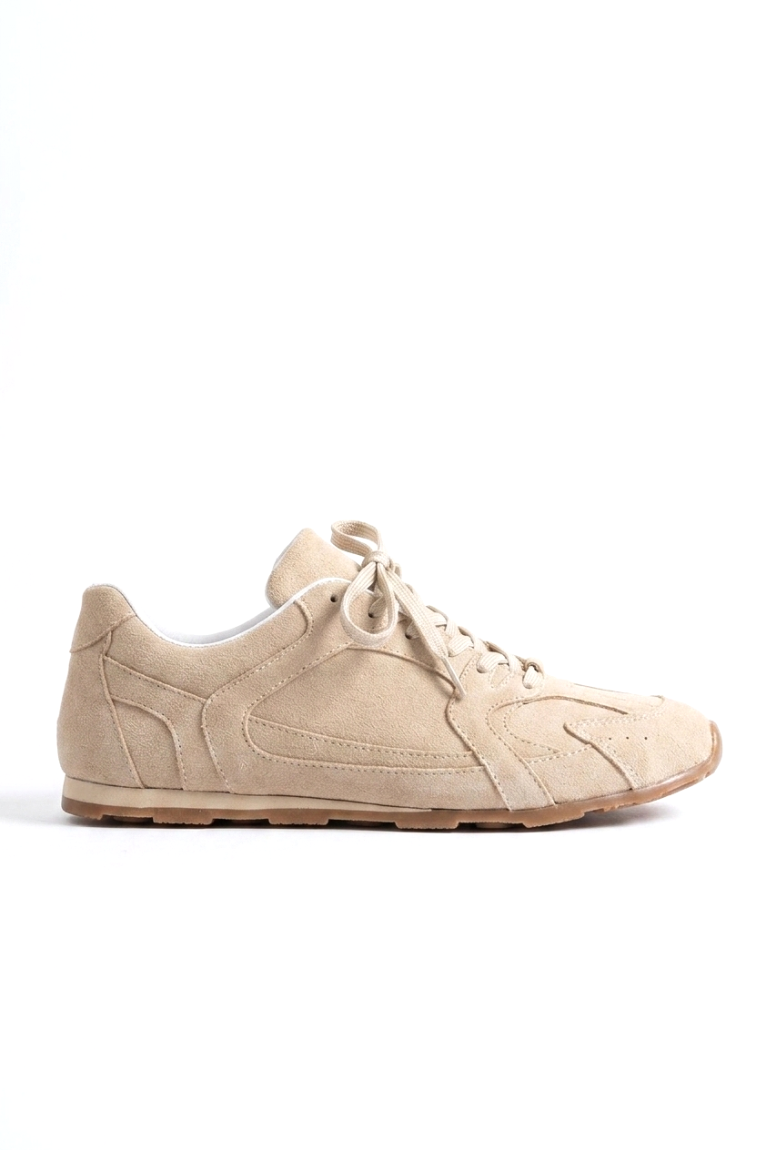 ZRİNRS-01 Premium Bej Süet Ortopedik Günlük Kadın Sneaker
