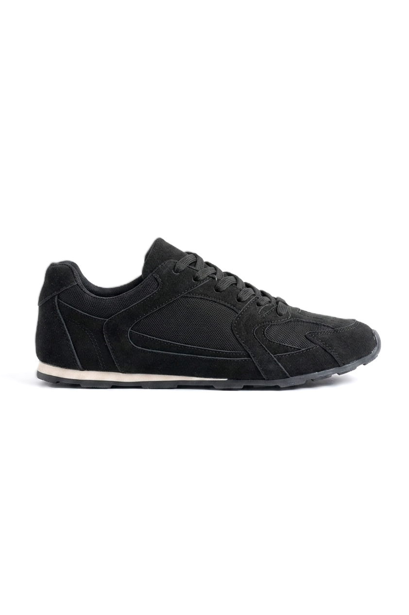 ZRİNRS-01 Premium Siyah Süet Ortopedik Günlük Kadın Sneaker