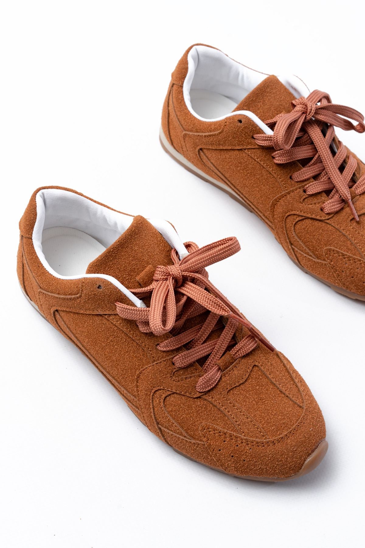 ZRİNRS-01 Premium Taba Süet Ortopedik Günlük Kadın Sneaker