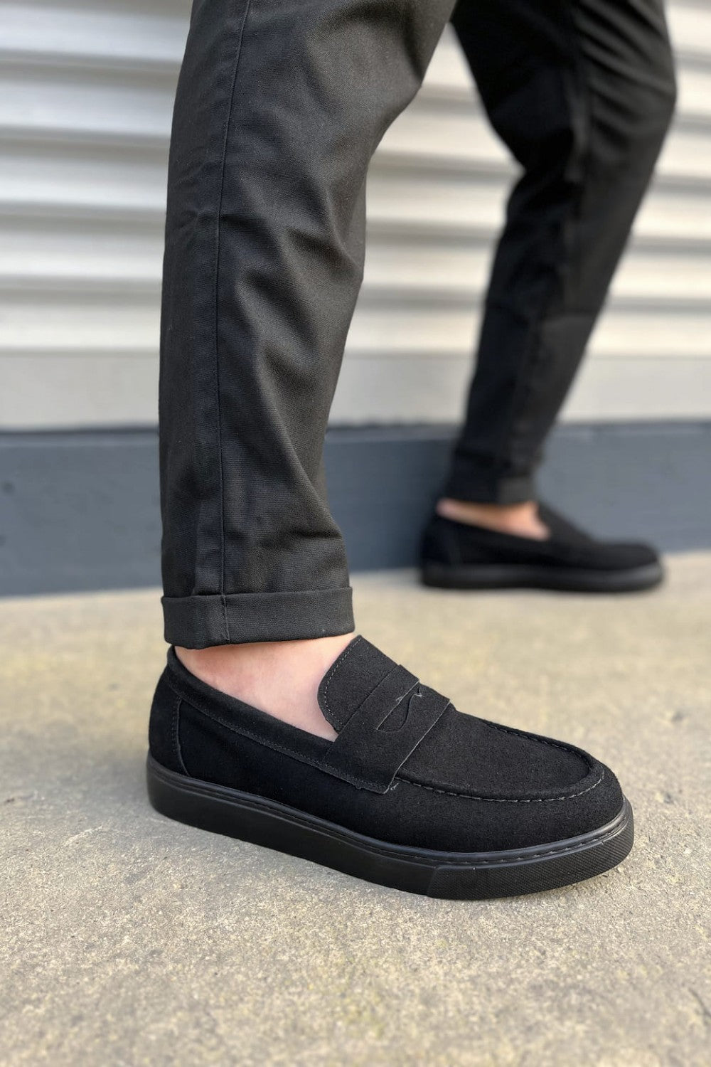 JY180 Estilo X Laceless Suede Men's Casual Sports Classic Shoes - Black