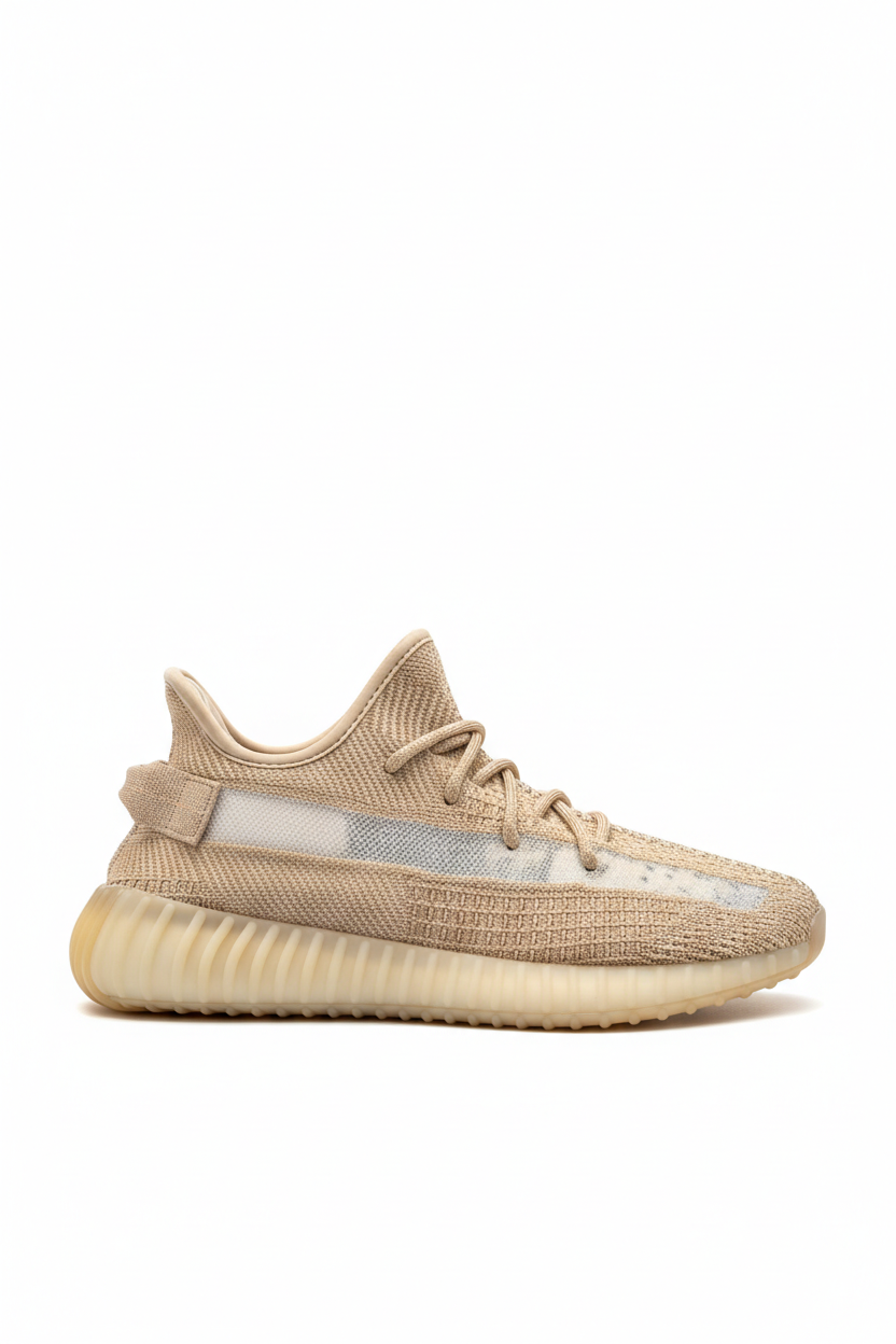 JY305 Pulse Lace-Up Knit Unisex Casual Sneakers - Beige