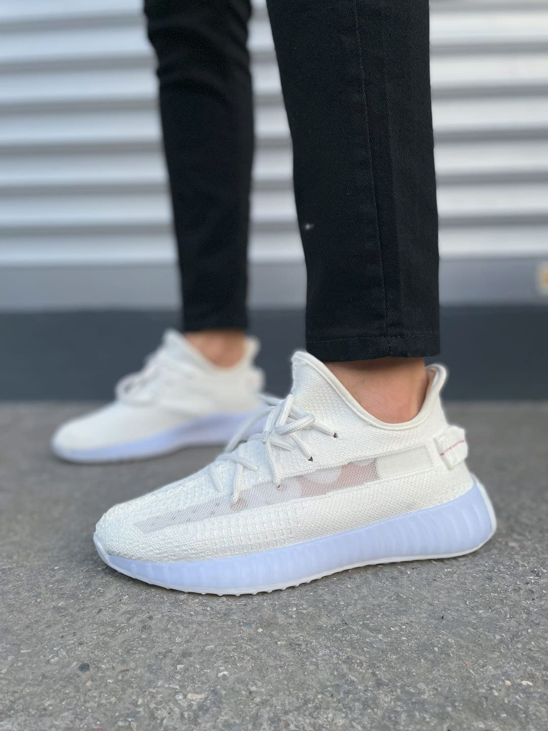 ZRJ305 Pulse Bağcıklı Triko Unisex Günlük Spor Ayakkabı - Beyaz