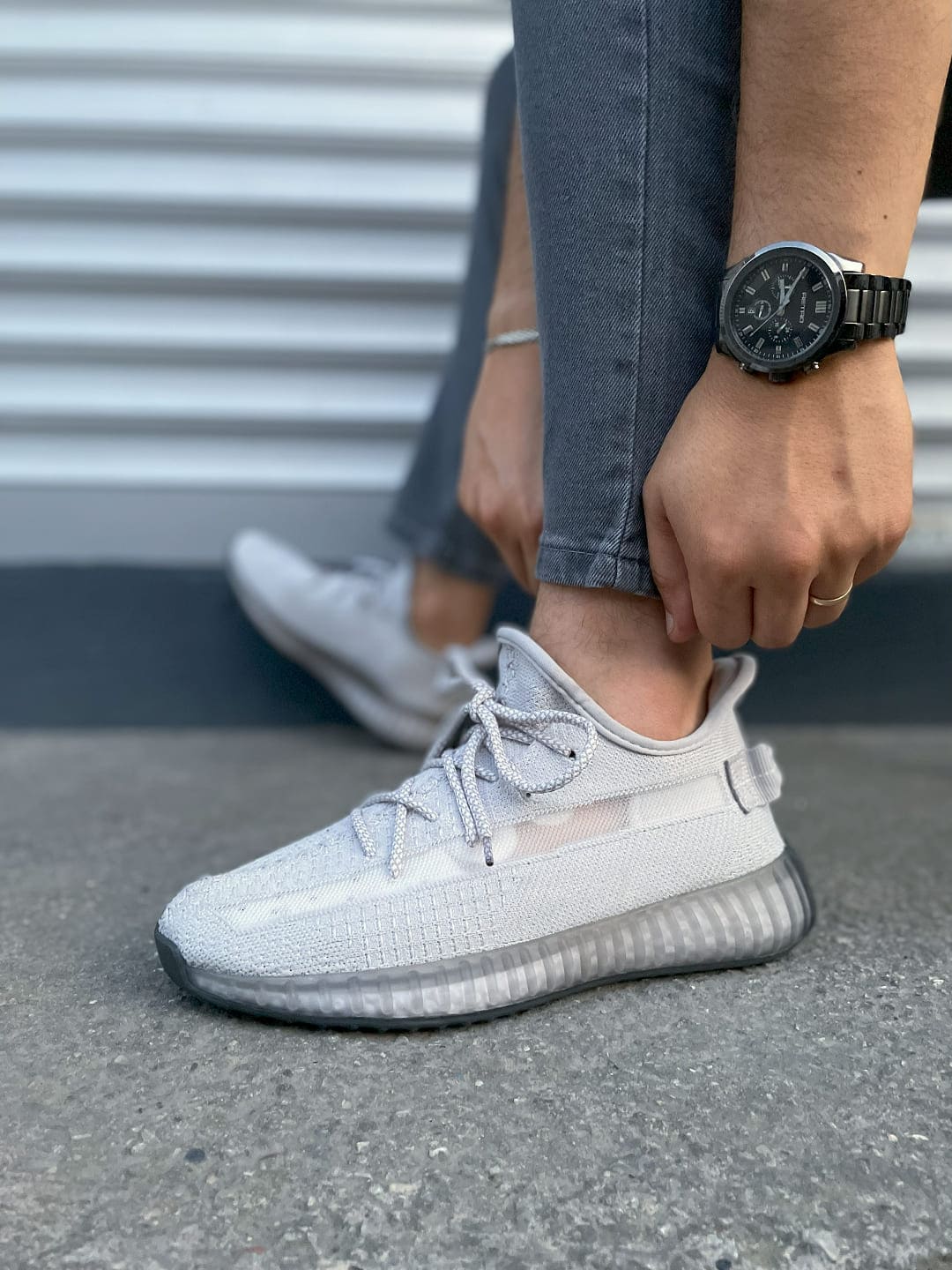 ZRJ305 Pulse Bağcıklı Triko Unisex Günlük Spor Ayakkabı - Gri