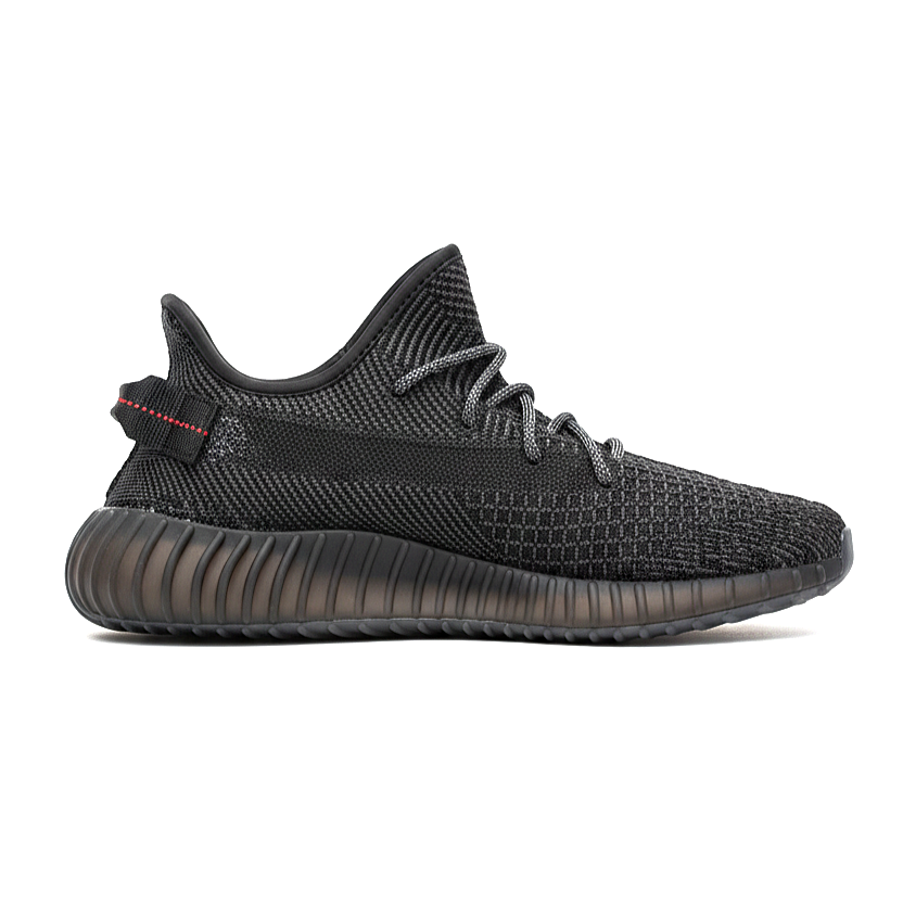 JY305 Pulse Lace-Up Knit Unisex Casual Sneakers - Black
