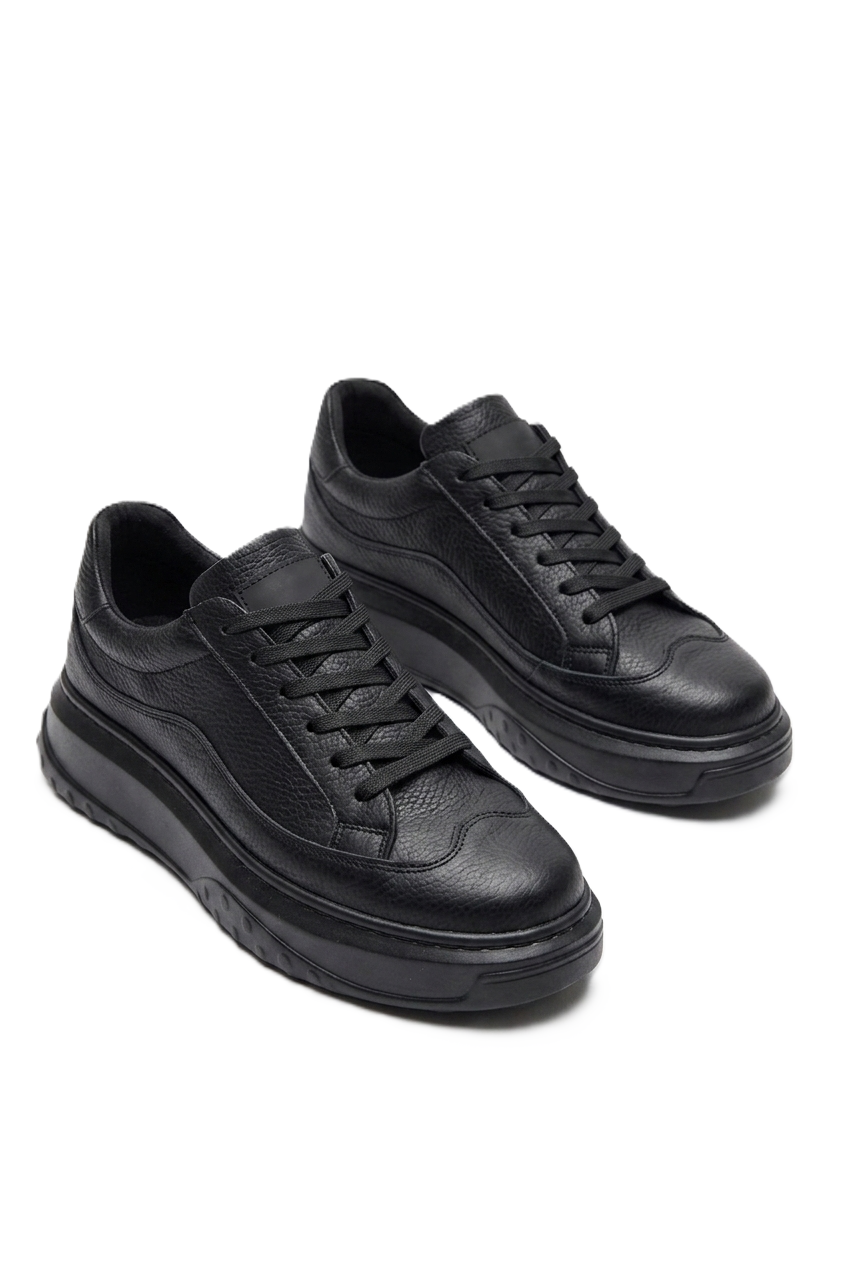 ZRJ507 Premium Comfort Bağcıklı Erkek Günlük Sneaker Siyah