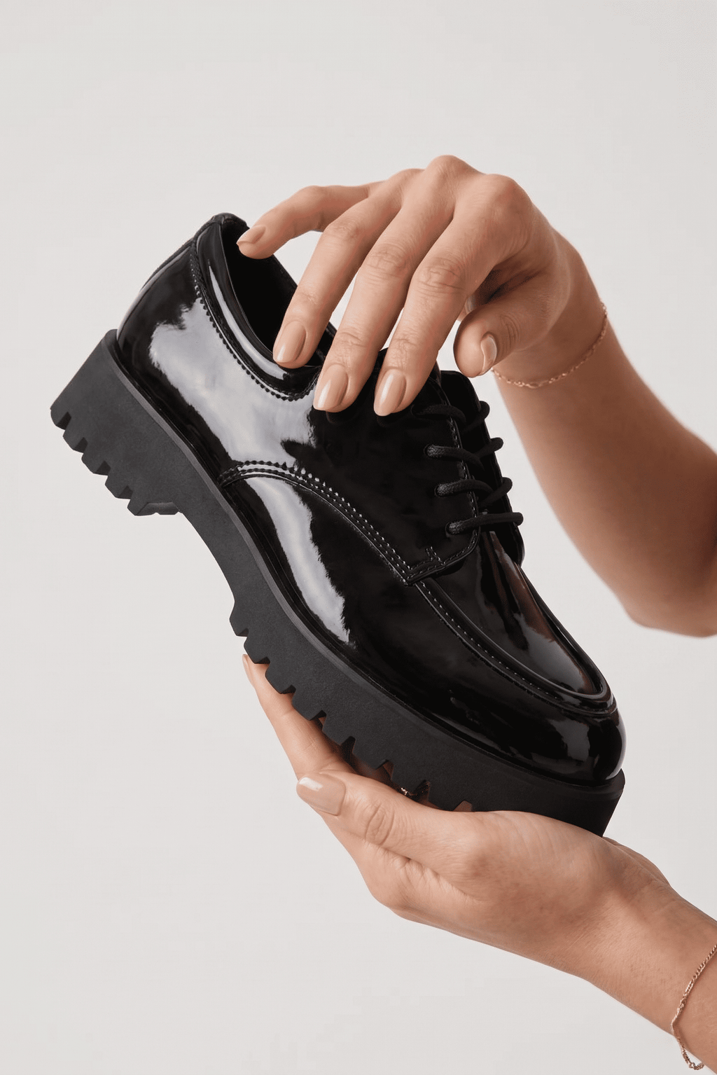 ZRK-KX6 Siyah Rugan Bağcıklı Günlük Unisex Casual Ayakkabı