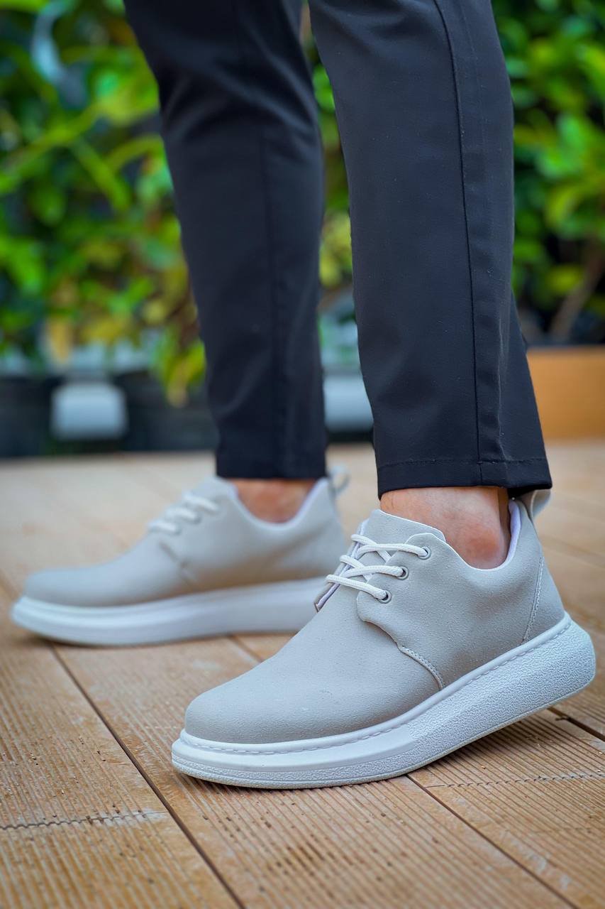ZRK-X003 Yüksek Kalite Gri Süet Bağcıklı Günlük Erkek Casual Ayakkabı