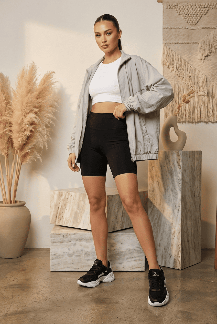 ZRN-152 Premium Ortopedik Siyah Beyaz Kadın Sneaker